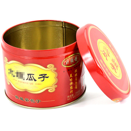 圓形葵花籽鐵盒零食鐵罐包裝_馬口鐵盒禮品盒廠(chǎng)家定制