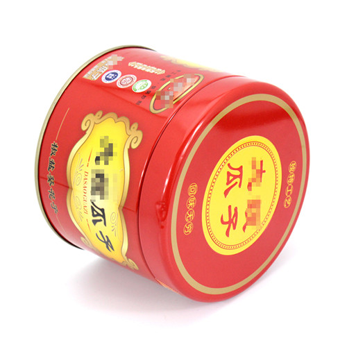 圓形葵花籽鐵盒零食鐵罐包裝_馬口鐵盒禮品盒廠(chǎng)家定制