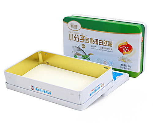 長(zhǎng)方形蛋白粉馬口鐵盒包裝_醫(yī)藥保健品粉末鐵盒廠(chǎng)家定制